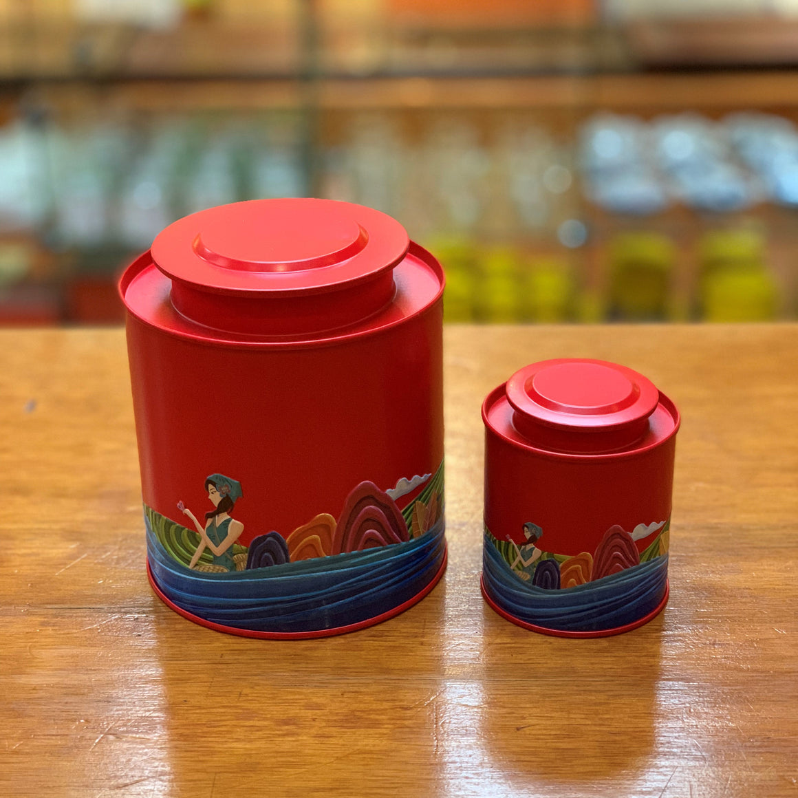 Red Tea Canister